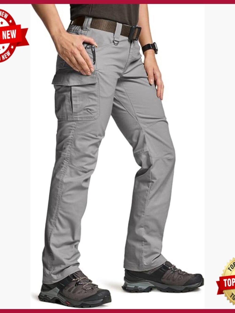 Flex Stretch Tactical Cargo Pants Water Resistant Ripstop Outdoor Hiking